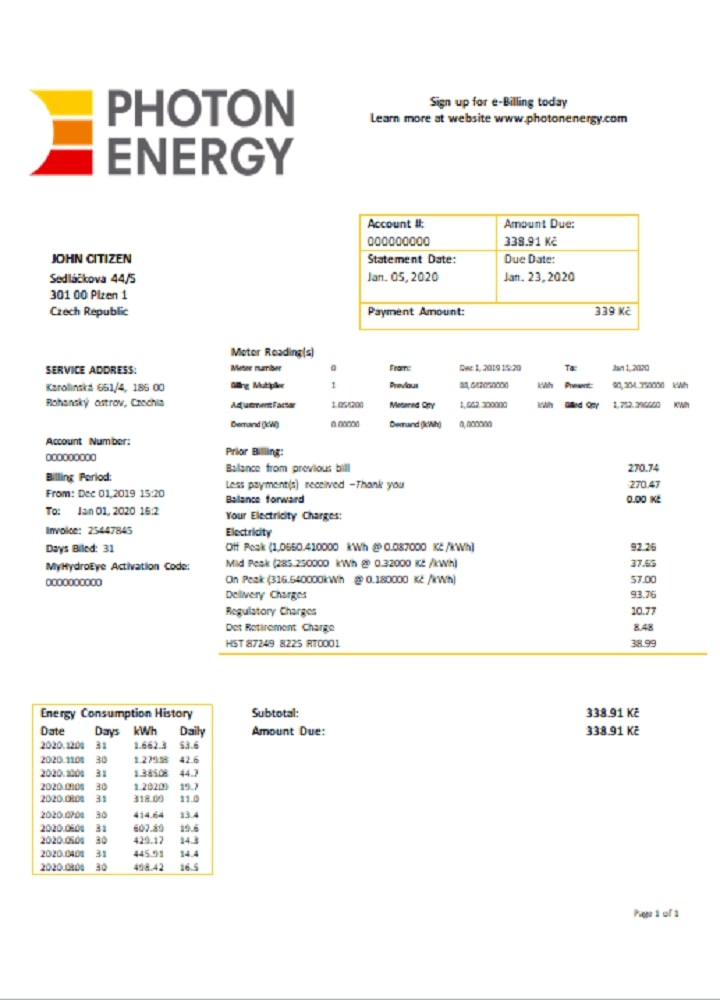  Minol USA business utility bill 